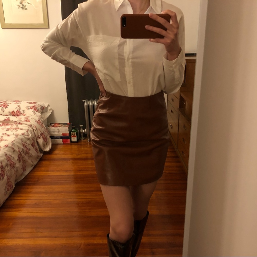 Genuine Leather Skirt